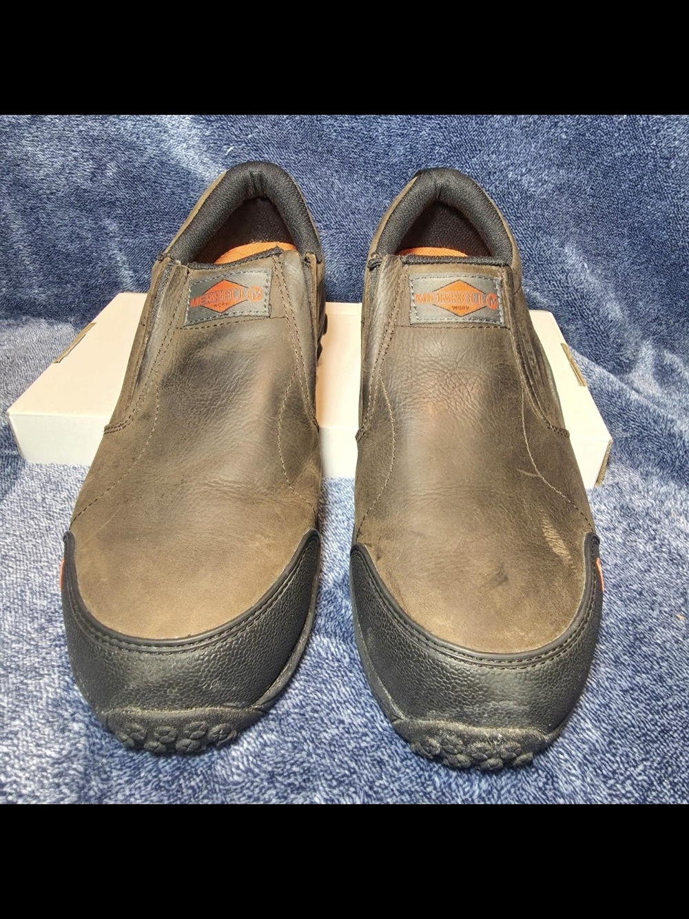 Merrell Men's Jungle Moc Leather Composite Toe CSA Work Shoes - Picture 3 of 7